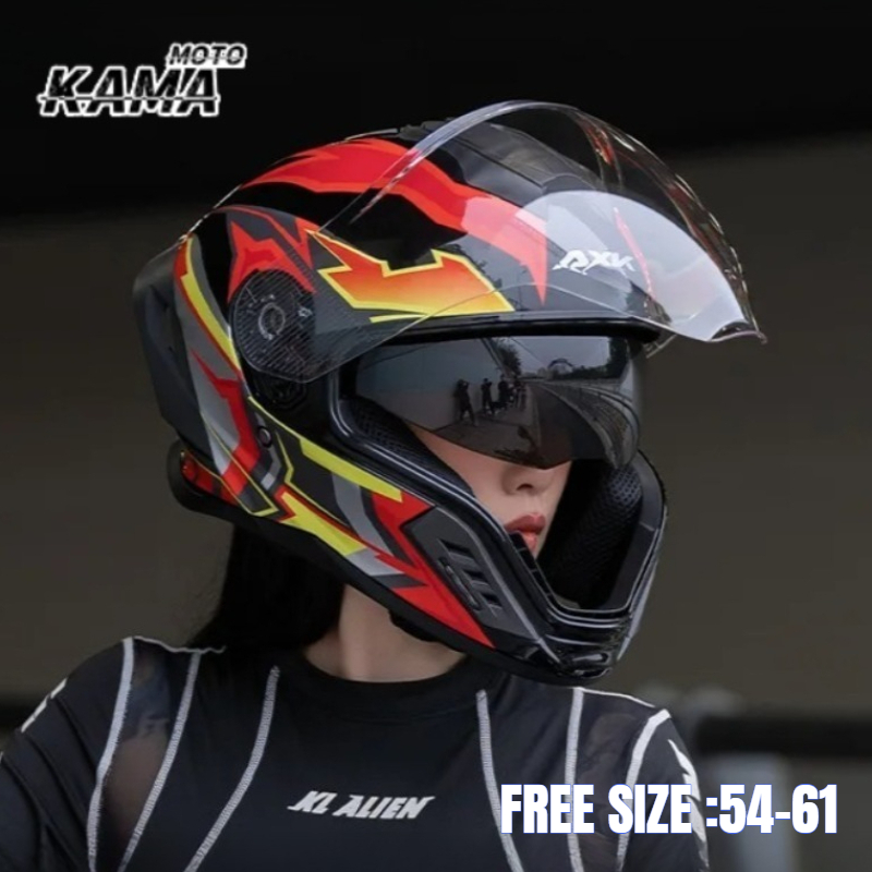 Full Face Motorcycle Helmet With Bluetooth - 오토바이 풀 헬멧 대형 테일 레트로