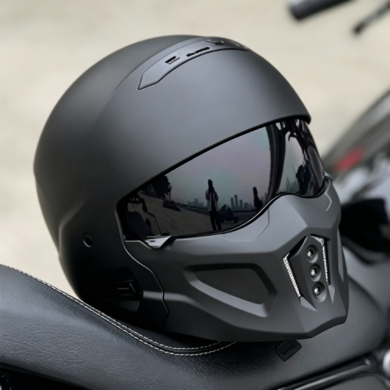 Full Face Motorcycle Helmet With Bluetooth - 견고하고 밝은 검정색 스콜피온 풀페이스 오토바이