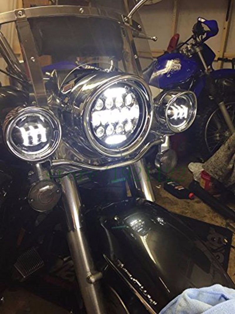 카페 레이서 보버 혼다용 7인치 LED 오토바이 헤드라 - Universal Motorcycle Led Headlight Projector 리뷰 및 가격