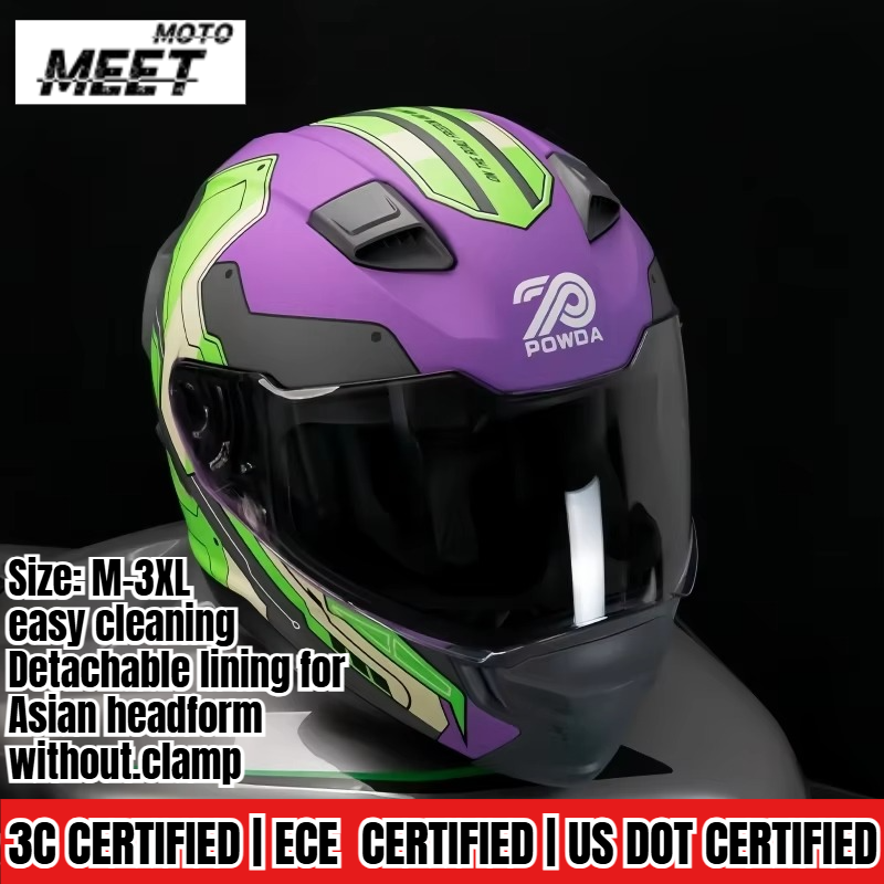 남녀 공용 풀페이스 오토바이 헬멧, ECE 및 DOT  - Dual Visor Motorcycle Racing Helmet 리뷰 및 가격