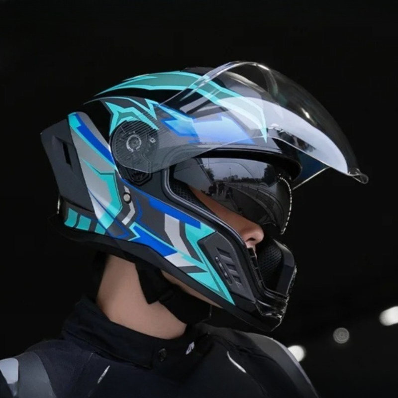 오토바이 풀 헬멧 대형 테일 레트로 크루즈 오토바이 헬 - Full Face Motorcycle Helmet With Bluetooth 리뷰 및 가격