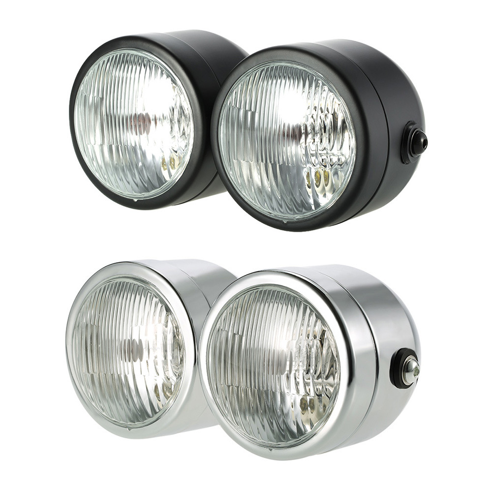유니버설 H4 트윈 헤드라이트 오토바이 더블 듀얼 램프 - Universal Motorcycle Led Headlight Projector 리뷰 및 가격